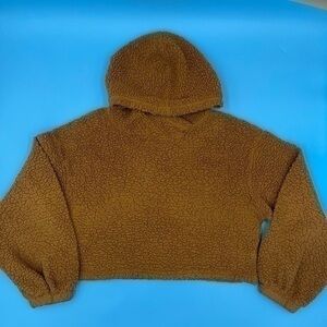 ROMWE Crop Fleece Hoodie